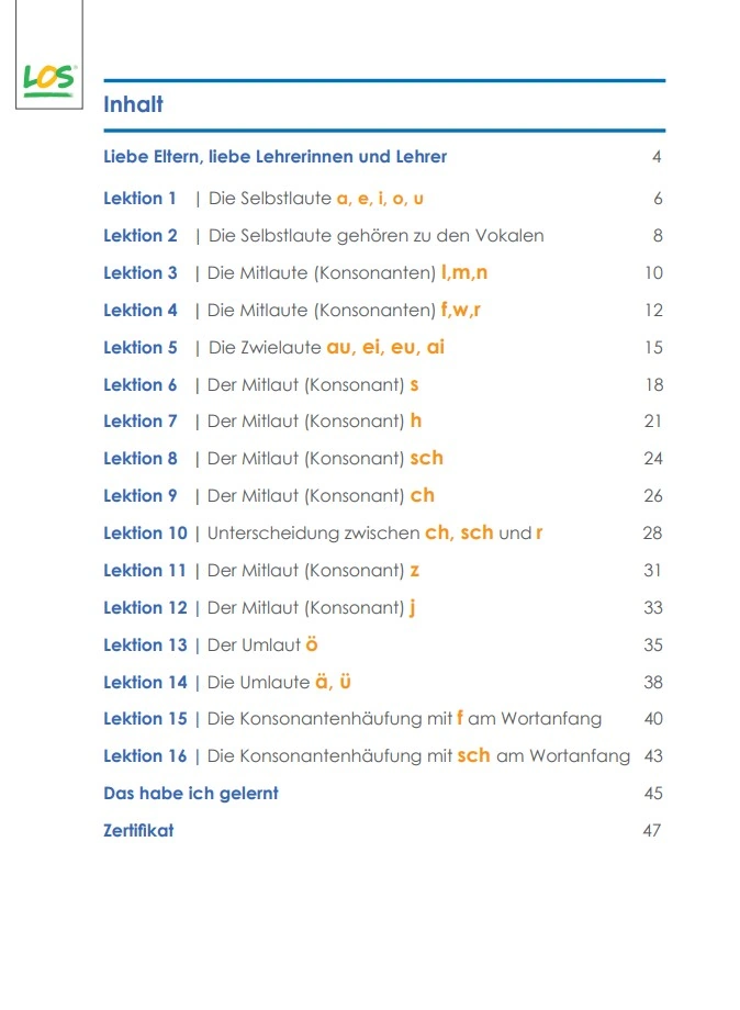 Einsteiger 1 Inhalt