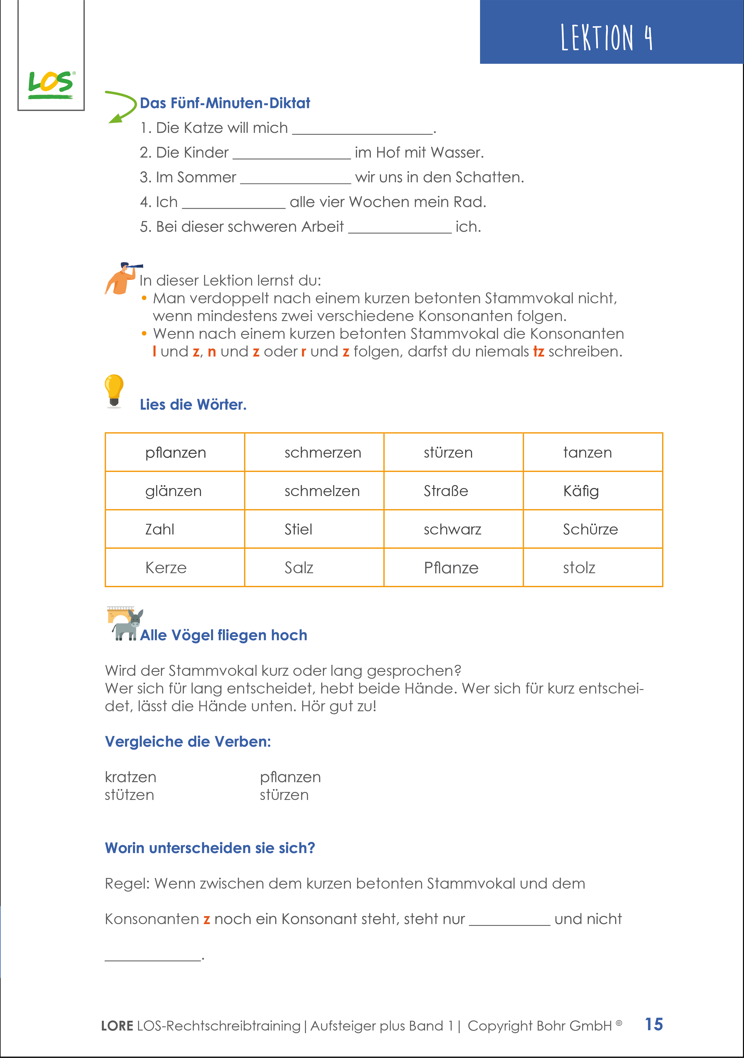 LORE – eine Wiederholung und Festigung des gesamten Rechtschreibwissens LORE_LORE – eine Wiederholung und Festigung des gesamten Rechtschreibwissens