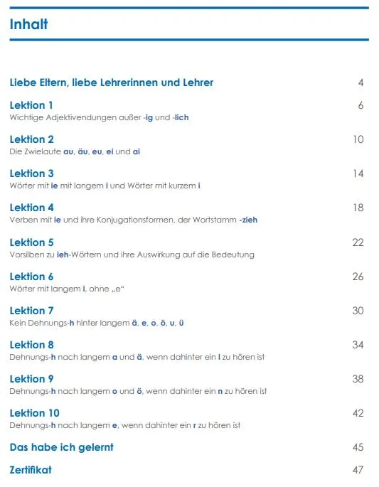 LORE – eine Wiederholung und Festigung des gesamten Rechtschreibwissens