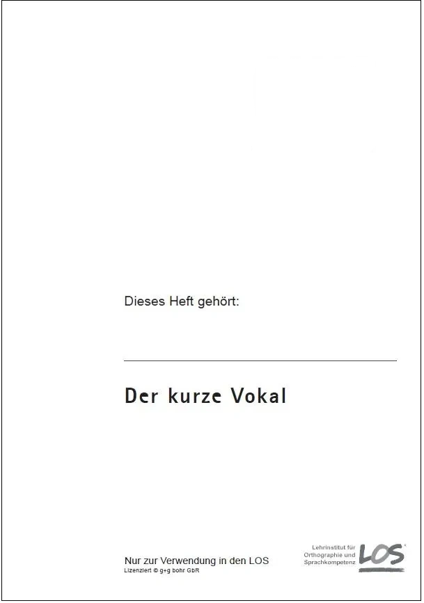Der kurze Vokal Schüler  (10er-Pack)