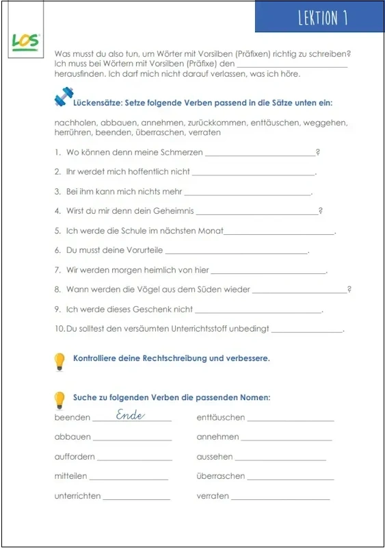 LORE – eine Wiederholung und Festigung des gesamten Rechtschreibwissens