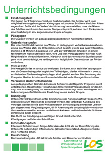 Poster DIN A3 Unterrichtsbedingungen