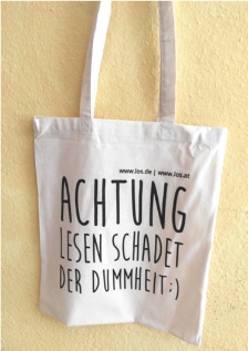 Stofftasche "Lesen gefährdet die Dummheit" 10er-Pack