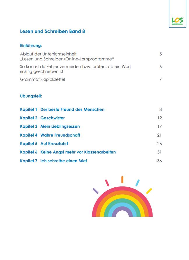 Trainingsmaterial: Lesen und Schreiben 8